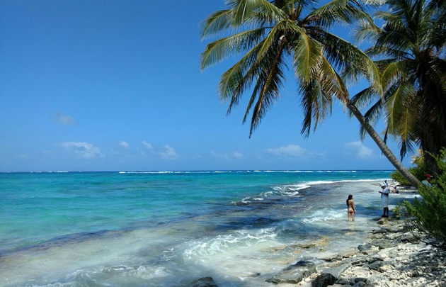 Yeny Ortega llegó a Johnny Cay, un islote ubicado a un kilómetro y medio de San Andrés