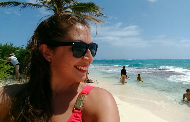 Yeny Ortega llegó a Johnny Cay, un islote ubicado a kilómetro y medio de San Andrés