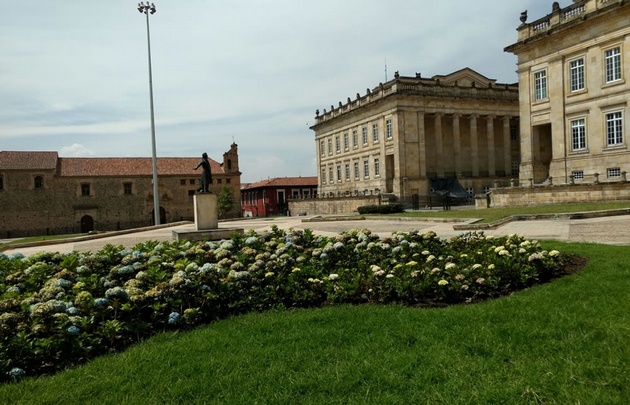 Los jardines de la Casa Presidencial.