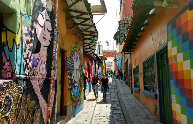 Barrio La Candelaria, en el centro antiguo de Bogotá.