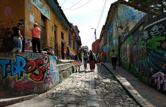 Barrio La Candelaria, en el centro antiguo de Bogotá.