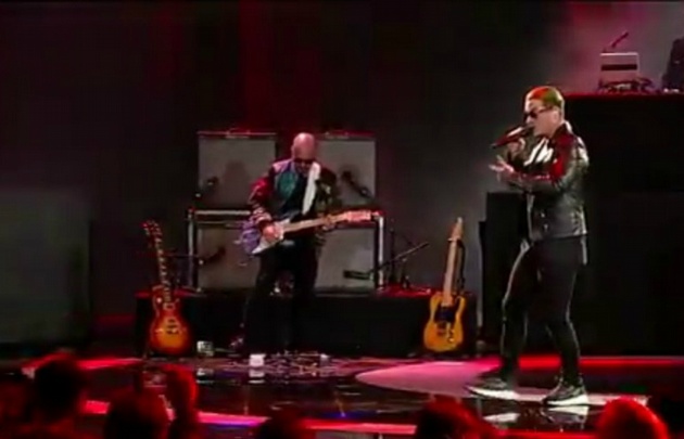 J Balvin en plena actuación en Viña del Mar. 