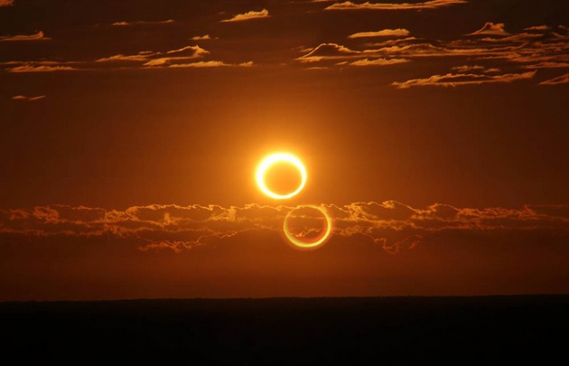 Por el eclipse anular en Chubut, la Luna ocultó más de un 97% el Sol.