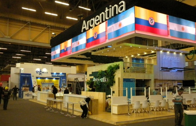 El stand de Argentina en la Feria Internacional de Turismo de Bogotá ANATO 2017.