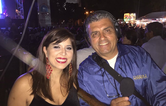 Geo Monteagudo y Luis Omar Castro en la Fiesta de la Música Cuyana. 