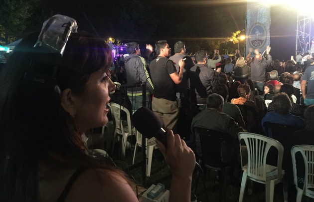 Geo Monteagudo transmitiendo lo que sucede en Mendoza. 