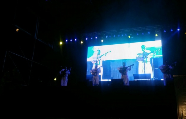 Los Trovadores de Cuyo en plena actuación. 