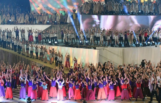 Más de mil bailarines en escena en el acto central de la Vendimia (Foto: Mdz Online).