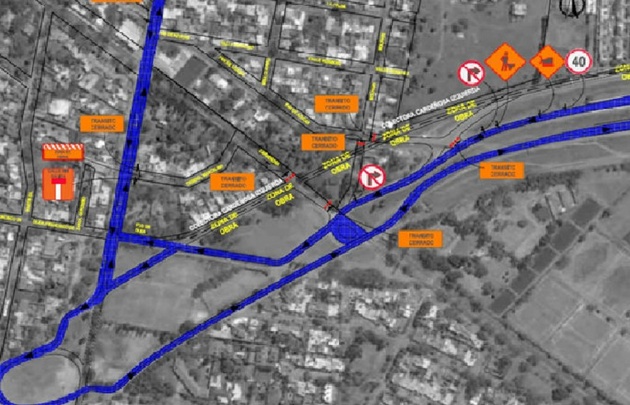 Obra de construcción de la Avenida Circunvalación.
