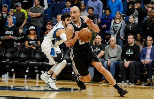 Ginóbili volvió a tener una destacada actuación (Foto: @SC_ESPN).