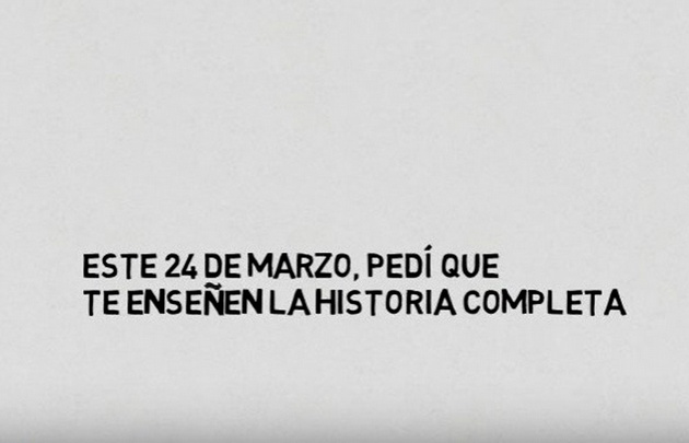 El video reivindica el accionar de la dictadura militar.