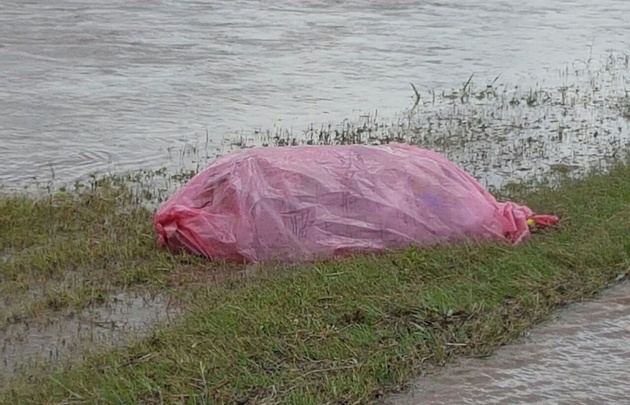 Las aguas del canal se vieron turbias tras el temporal en Paravachasca.