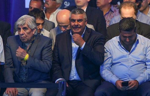 Moyano y Angelici, los dos grandes socios de Tapia, el nuevo mandamás de la AFA. 