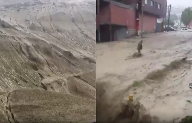 Temporal en Comodoro Rivadavia.