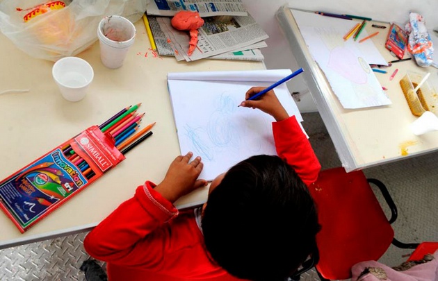 Los niños de La Madrid grafican la tragedia (Foto: La Gaceta)