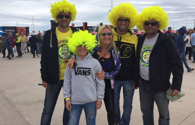 Fabián, Gonzalo, Franco y Francisco Zuliani, fanáticos de Valentino Rossi.