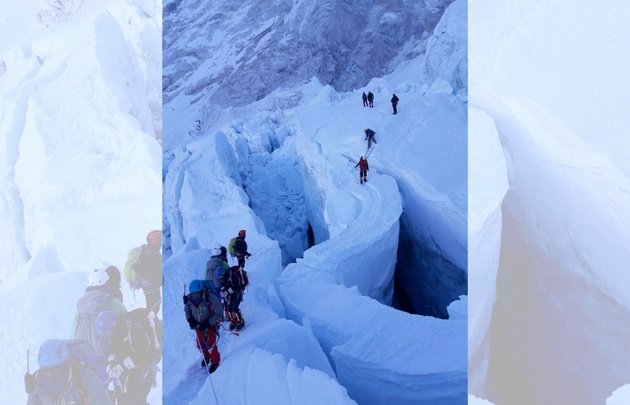 La aventura hacia la cima del Everest comenzó. 