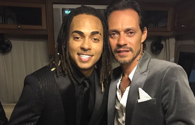 Ozuna y Marc Anthony juntos en la noche de gala. 