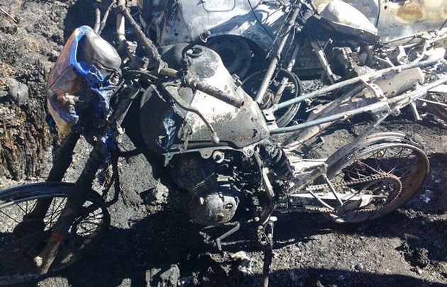 Incendio en el rally