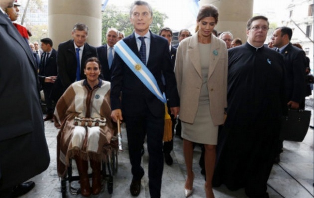 Michetti, Macri y la primera dama en el Tedeum.