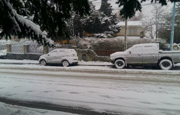 Así amaneció Ushuaia hoy. 