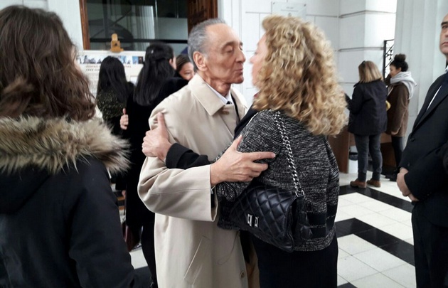 Héctor Magnetto, entre los presentes en La Recoleta.