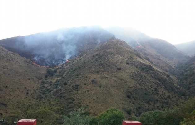 Incendio en Los Cocos.