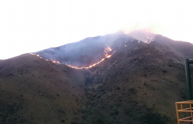 Incendio en Los Cocos.