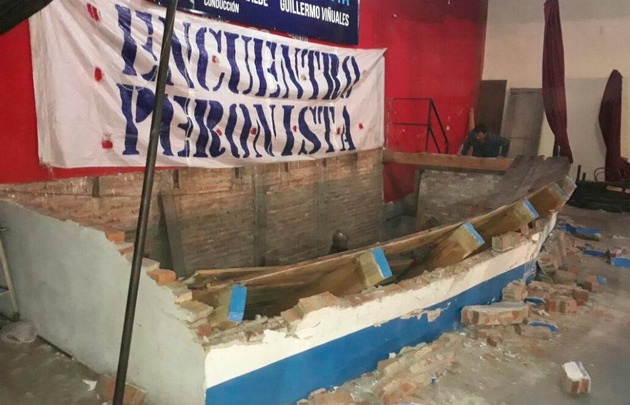 Así quedó el escenario.