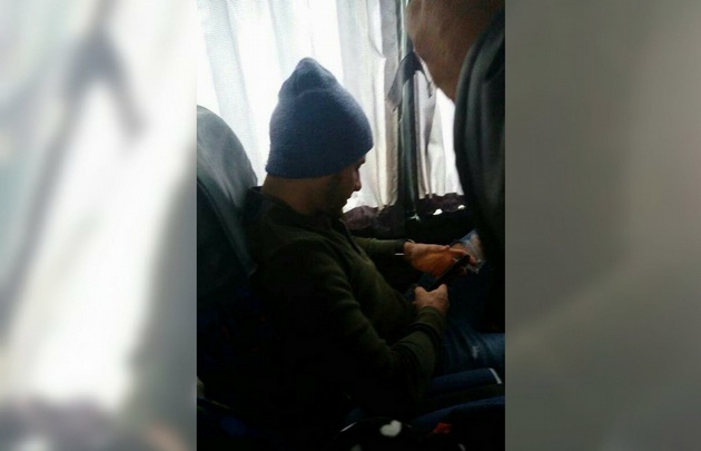 Rodrigo Mora, en la terminal de ómnibus de Villa Dolores.