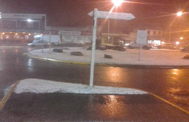 La nieve llegó a Sierra de la Ventana.