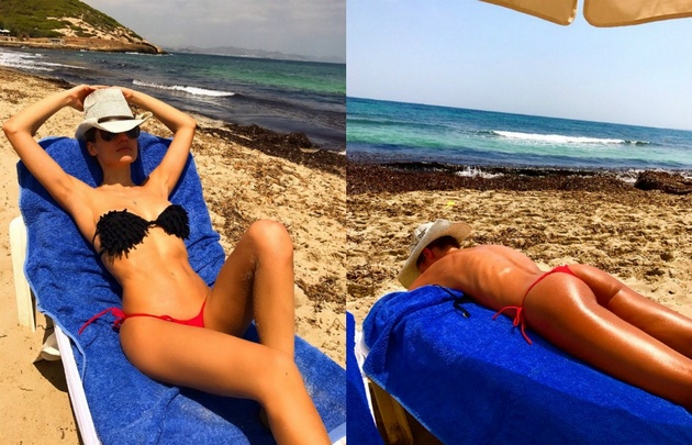 Pampita lució sus curvas en las playas de Ibiza.