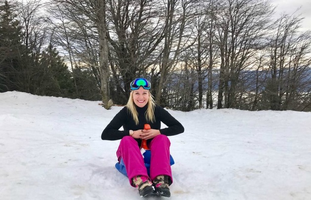Celeste Benecchi en Bariloche.