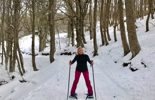 Celeste Benecchi en Bariloche.