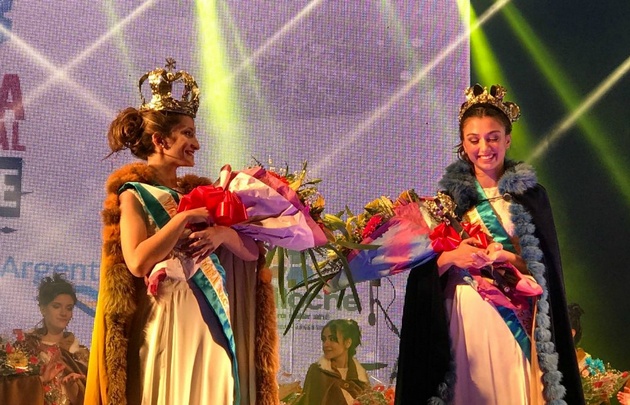 Azul Darquier y Catalina Warnick, embajadora y vice en Bariloche.