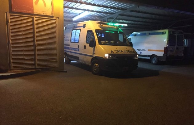 Pelusa fue trasladado en ambulancia.