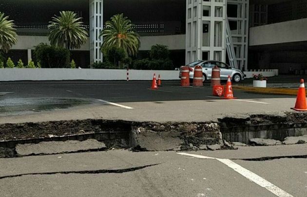 Aeropuerto Internacional de la Ciudad de México tras el terremoto.