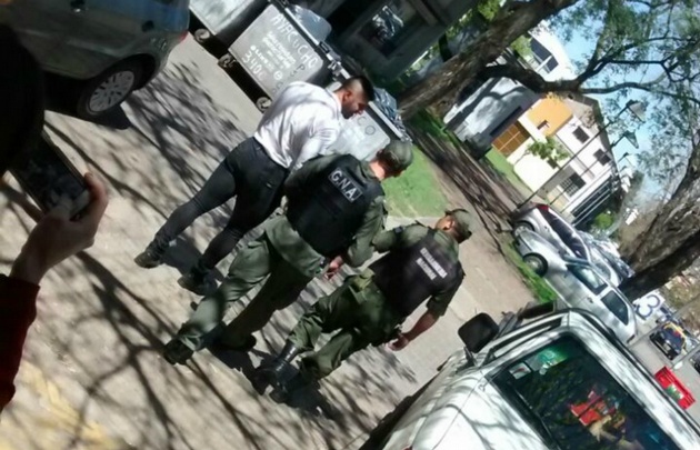 Gendarmería apareció en un acto por Maldonado.