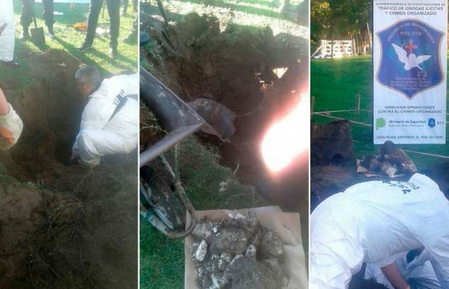 El operativo en la quinta del dirigente preso.