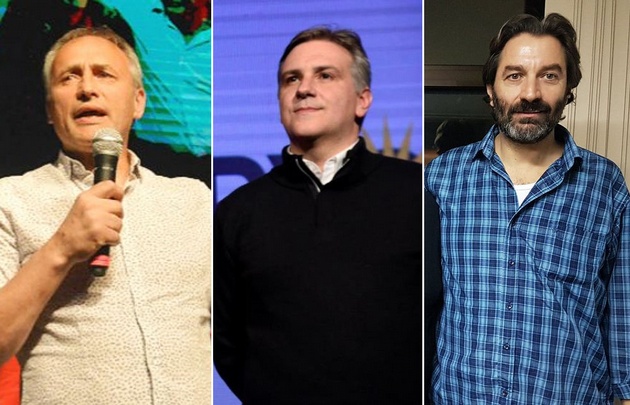 Baldassi, Llaryora y Carro, los principales candidatos de cada lista.