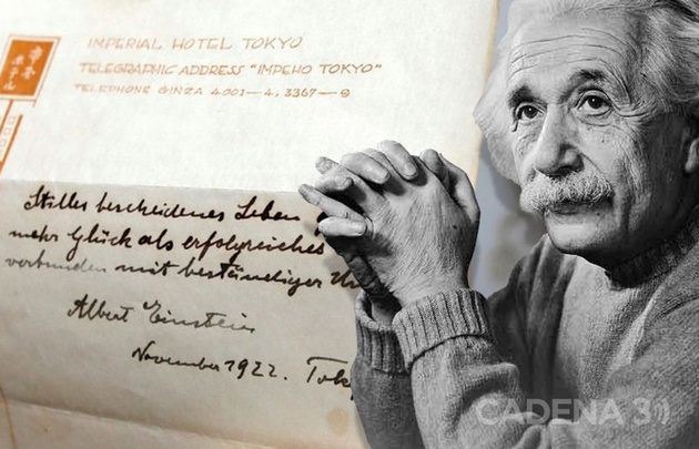 Einstein y la fórmula de la felicidad.
