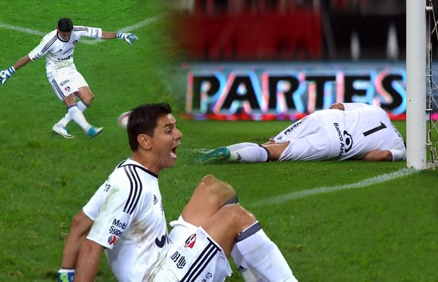 Terrible lesión del argentino Oscar Ustari.