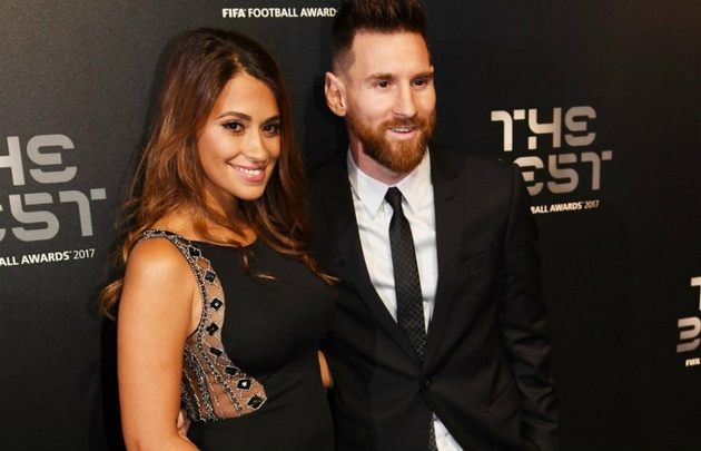 Messi y Antonella, en la entrega del premio The Best.