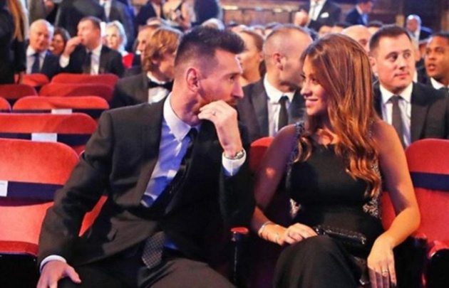 Messi junto a su esposa, Antonela Roccuzzo.