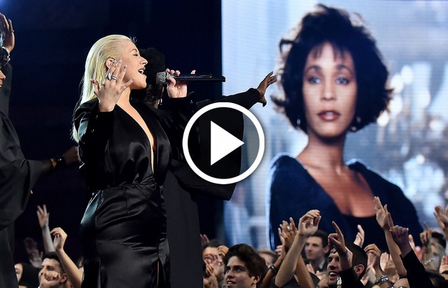 Christina Aguilera y su tributo a Whitney Houston.