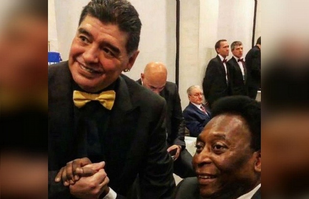 El encuentro entre Maradona y Pelé en Rusia.