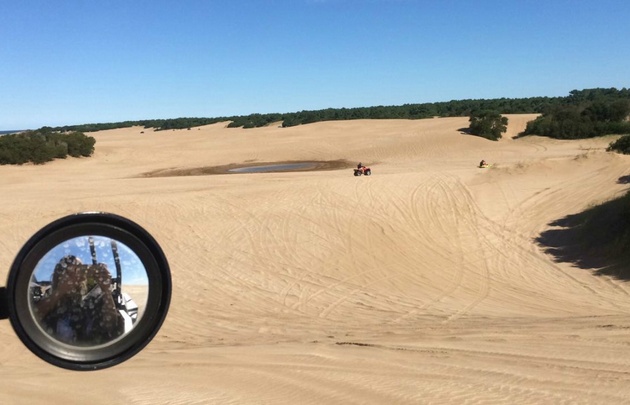 Micaela Rodríguez se animó a pasear en UTV.