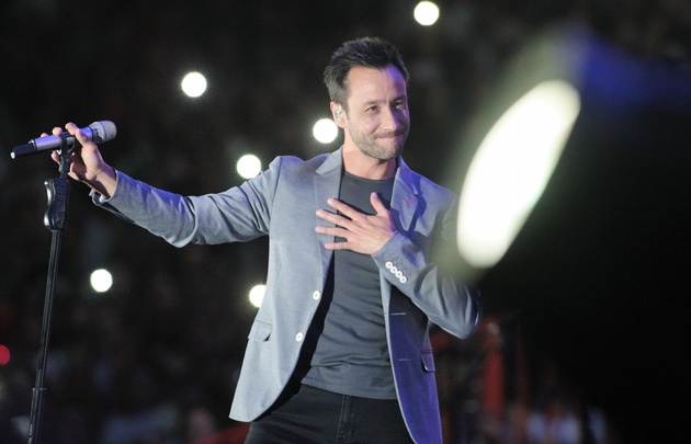 Luciano Pereyra, en su paso por el escenario en Jesús María.