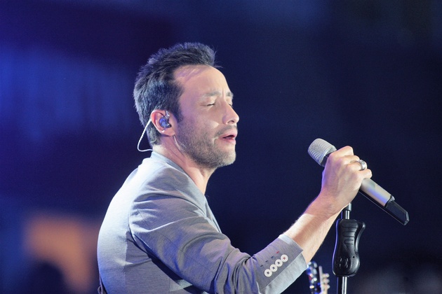 Luciano Pereyra, en su paso por el escenario en Jesús María.