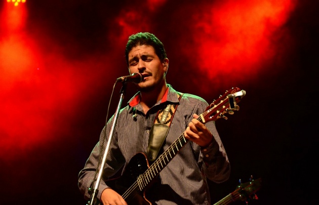Cristian Capurelli se lució en el escenario del festival de Malambo.